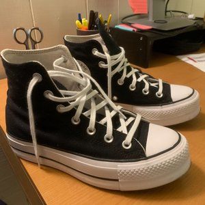 Black High Top Platform Converse